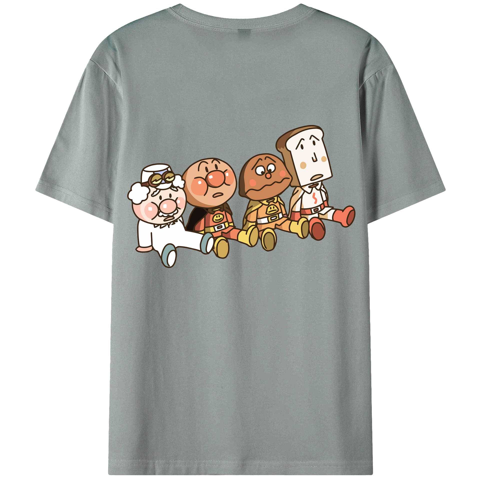 （画像用） アンパンマン Anpanman 綿100％ メンズ半袖Tシャツ（バックプリント） 通気性